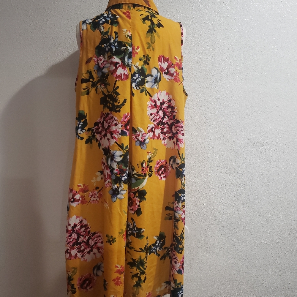 Floral Print Shirt Dress - Picture 3 of 3